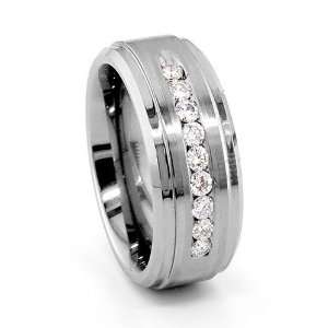  Tungsten Diamond Ring   MOLIERE by ARTCARVED Jewelry