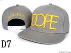   DOPE Snapback Hat/Cap YELLOW logo Baseball Cap Hip Hop GRAY D7