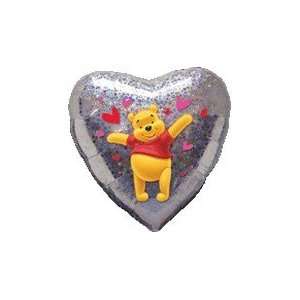  18 Winnie the Pooh Love Holographic   Mylar Balloon Foil 