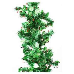 Sterling Supply 87510036TV Holly/berry Holographic Tinsel Garland 8x6 