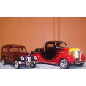  1/43 Scale Woody Station Wagon and 1/24 1939 Chevy Pickup 