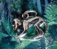 New Monkey Howler Sterling Silver detail charm pendant  