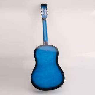 38 High Quality Blue Acoustic Guitar 6 String + Pick  