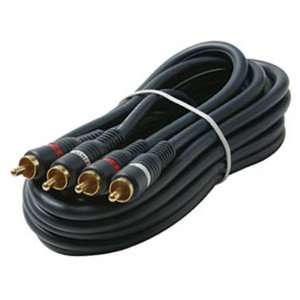  3ft 2 RCA to 2 RCA Audio Gold Plated Cable   Red and White 