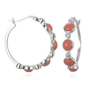  Coral Hoop Earring CHELINE Jewelry