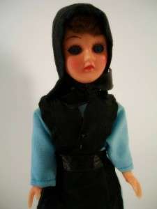 Beautiful Vintage Hard Plastic Amish Doll w/ Stand  