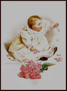 Maud Humphrey Babys Roses 1898 / 1993 Litho  