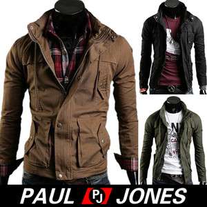   Mens Hoodie Military Jacket Warm 3Colors SZXS~L 2011 Fashion Style