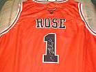   Rose Chicago Bulls Signed Authentic Red Away XL Jersey Memphis Tigers