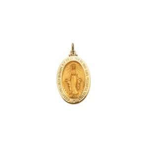  14K Gold Miraculous Medal   Large Jewelry