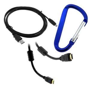 GTMax 6FT Gold Plated Mini HDMI to HDMI Cable + 6FT USB 2.0 A to Mini 