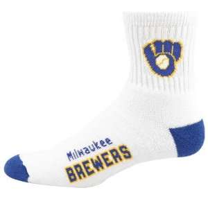 Milwaukee Brewers White (501) 10 13 Tall Socks  Sports 