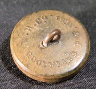 Old Goodyear Button marked 1851 Maybe wood (1581)  