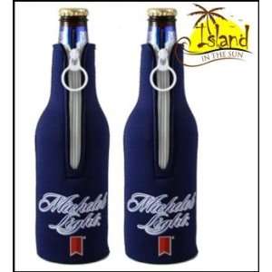  (2) Michelob Light Beer Bottle Koozies Cooler Sports 