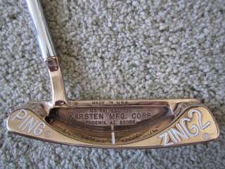RARE JAPAN ISSUE BeCu PING ZING 2 COPPER GOLF PUTTER   COLLECTIBLE 