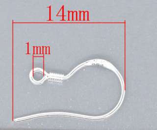 100 Pairs 925 Stamped Silver Imitation Earwire 14x9mm  