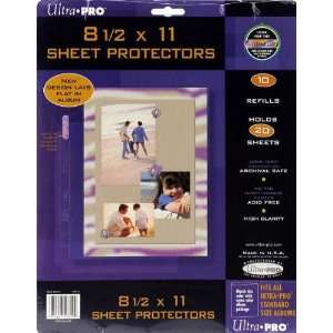  8.5 inch by 11 inch Sheet Protector Album Refill Pages 