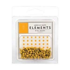  American Crafts Elements Brads Mini 5mm 48/Pkg Tangerine 
