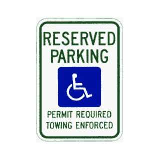  Metal traffic Sign 12x18 Arkansas   Handicapped Parking 