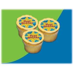    06 FEEL BETTER BURST ICING SHEET 2.2 inches CUPCAKE