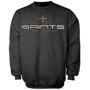  NFL New Orleans Saints Charcoal 1st & Goal Pullover Crew 
