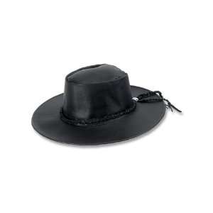  Carroll Leather Black Large Down Under Hat Automotive