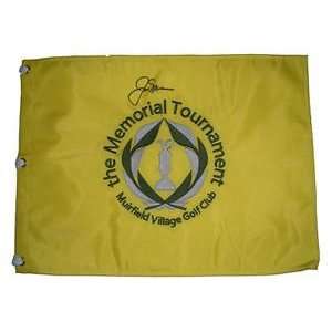  Jack Nicklaus Signed Memorial Tournament Golf Pin Flag 