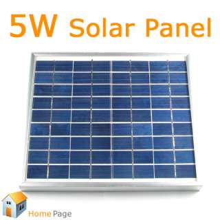 Watt 5W 12V Solar Power Panel Board Maximum 21V Waterproof Battery 