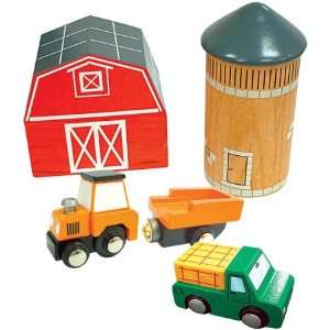  Maxim Wooden Barn/Silo/Tractor Set Toys & Games
