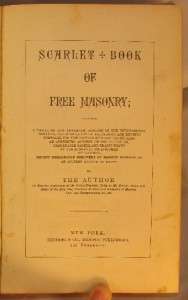 Scarlet Book Free Masonry/Freemasonry/1880/Torture/1st  