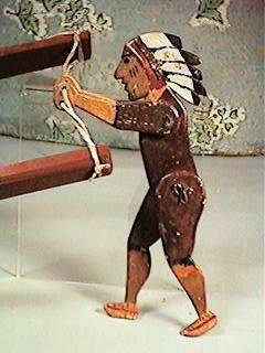 Wood Jumping Jack Acrobat Toy American Indian  