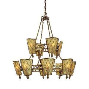  Troy Lighting Marmont 8 Light Two Tier Chandelier F3069 