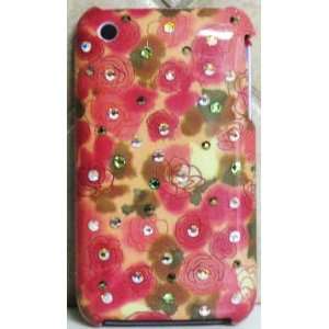  Swarovski Crystal Iphone 3g Case Faceplate Floral Design 