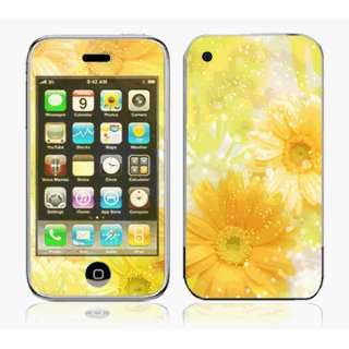  ~iPhone 3G Skin Decal Sticker   Yellow Flowers 