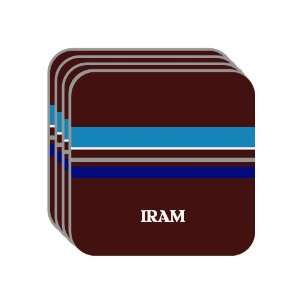 Personal Name Gift   IRAM Set of 4 Mini Mousepad Coasters (blue 