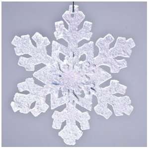 Iridescent Glitter Snowflake Ornaments
