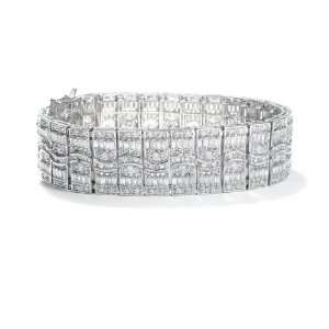  Mariell ~ Cubic Zirconia Baguette Bridal Bracelet Jewelry