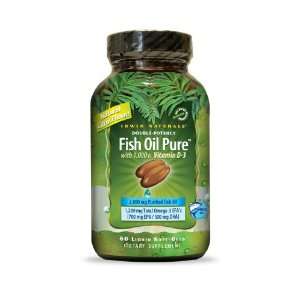 Irwin Naturals Double Potency Fish Oil, Pure, 60 Count