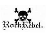 ROCK REBEL Belt Buckle Silver Pistols Gold Caddy Emblem  