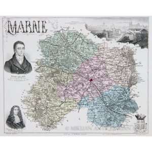  Vuillemin Map of Marne (1875)