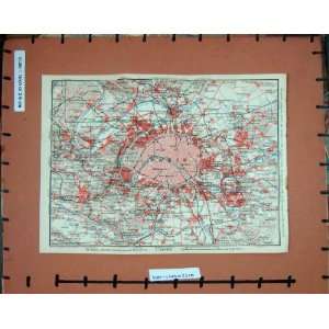  MAP FRANCE 1913 PARIS VERSAILLES ARGENTEUL DENIS SCEAUX 
