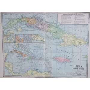  Miller Map of Cuba and the West Indies (1902) Office 