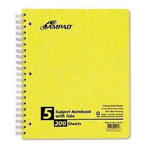  AMP25161   Wirebound 5 Subject Notebook