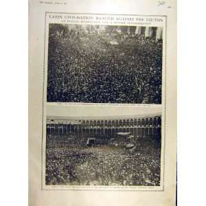  1917 Italian Celebrations Spanish Demonstration Madrid 