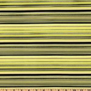 58 Wide Stretch Jersey ITY Knit Stripes Citrus/Black Fabric By The 