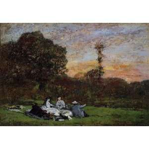   Luncheon on the Grass the Family of Eugene Manet, By Boudin Eugène