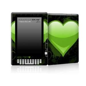  Skin for  Kindle DX   Glass Heart Grunge Green by 