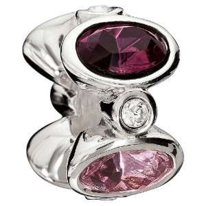  Chamilia Majestic Ovals Purple Crystal Bead * Authentic 
