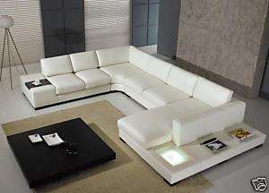 T35 Italian Leather Living Room Sectional Sofa  