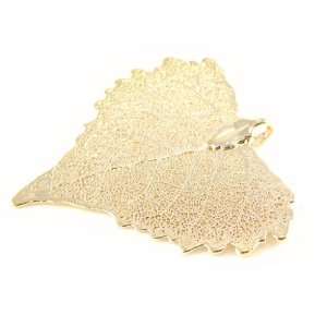  Pendant Feuille Magnifica plated gold. Jewelry